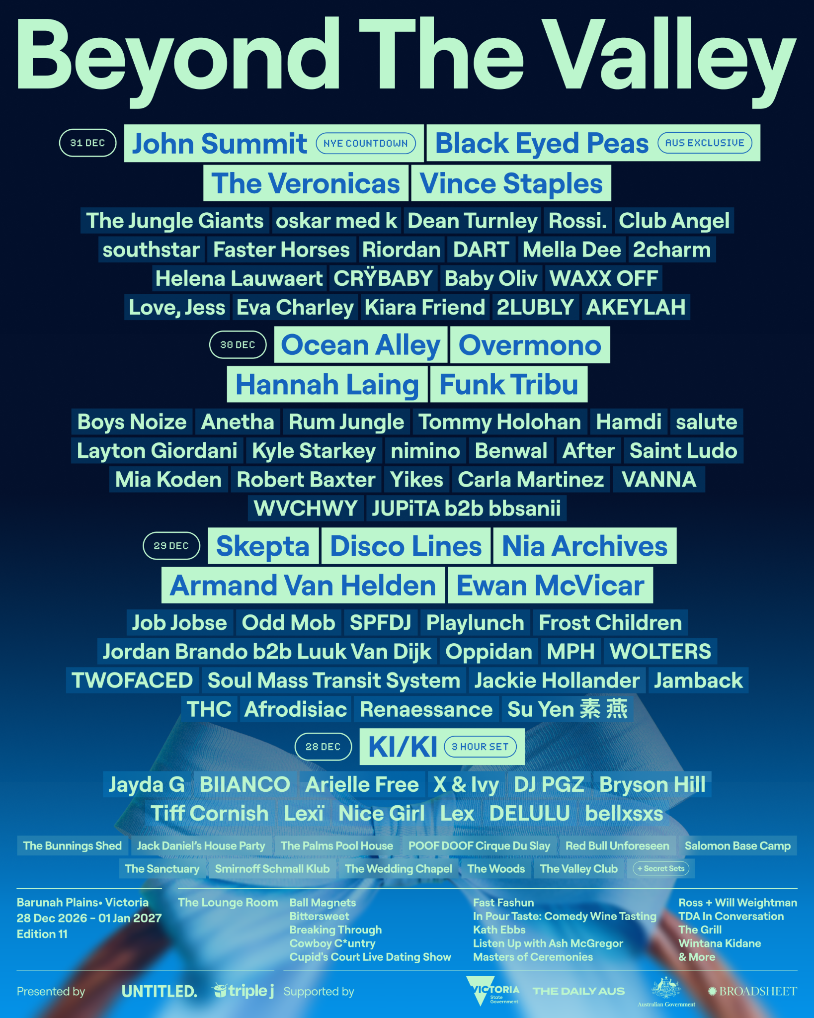 Beyond The Valley 2026 - Black Eyed Peas, John Summit, Vince Steples, Skepta, Nia Archives + more!