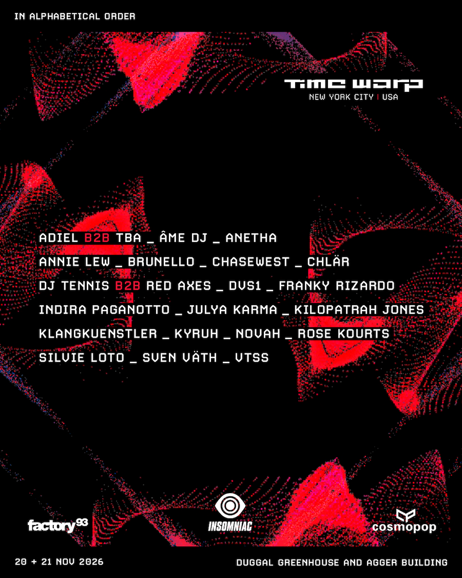 Time Warp New York City Announces Artist Lineup for 2026 Edition