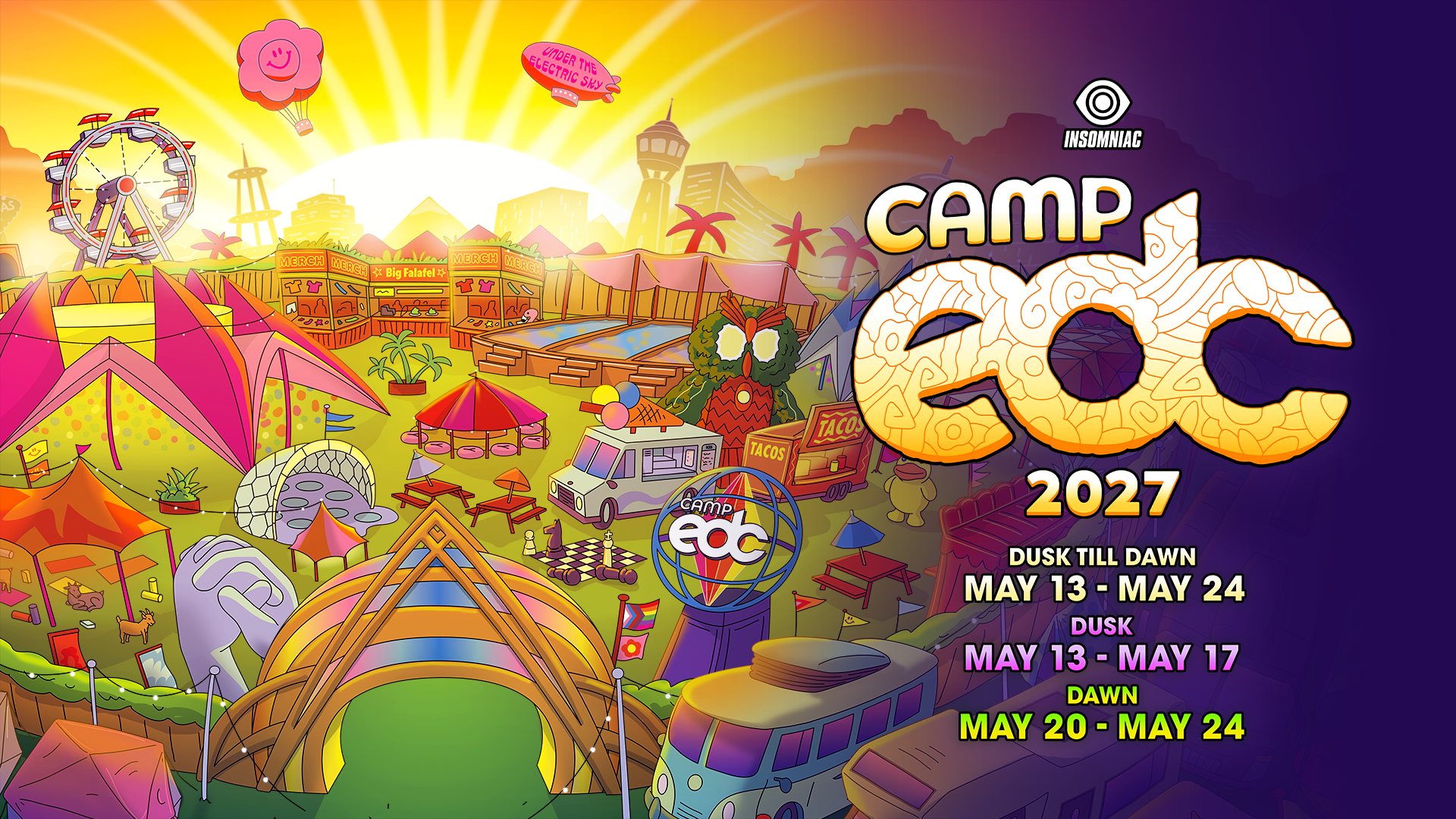 Insomniac Announces 12 Days of Camp EDC Las Vegas, May 13 - 24, 2027