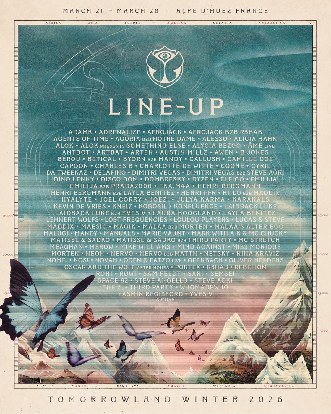 Tomorrowland Winter returns to Alpe d’Huez with a spectacular new MainStage, an impressive line-up, and the arrival of Orbyz.