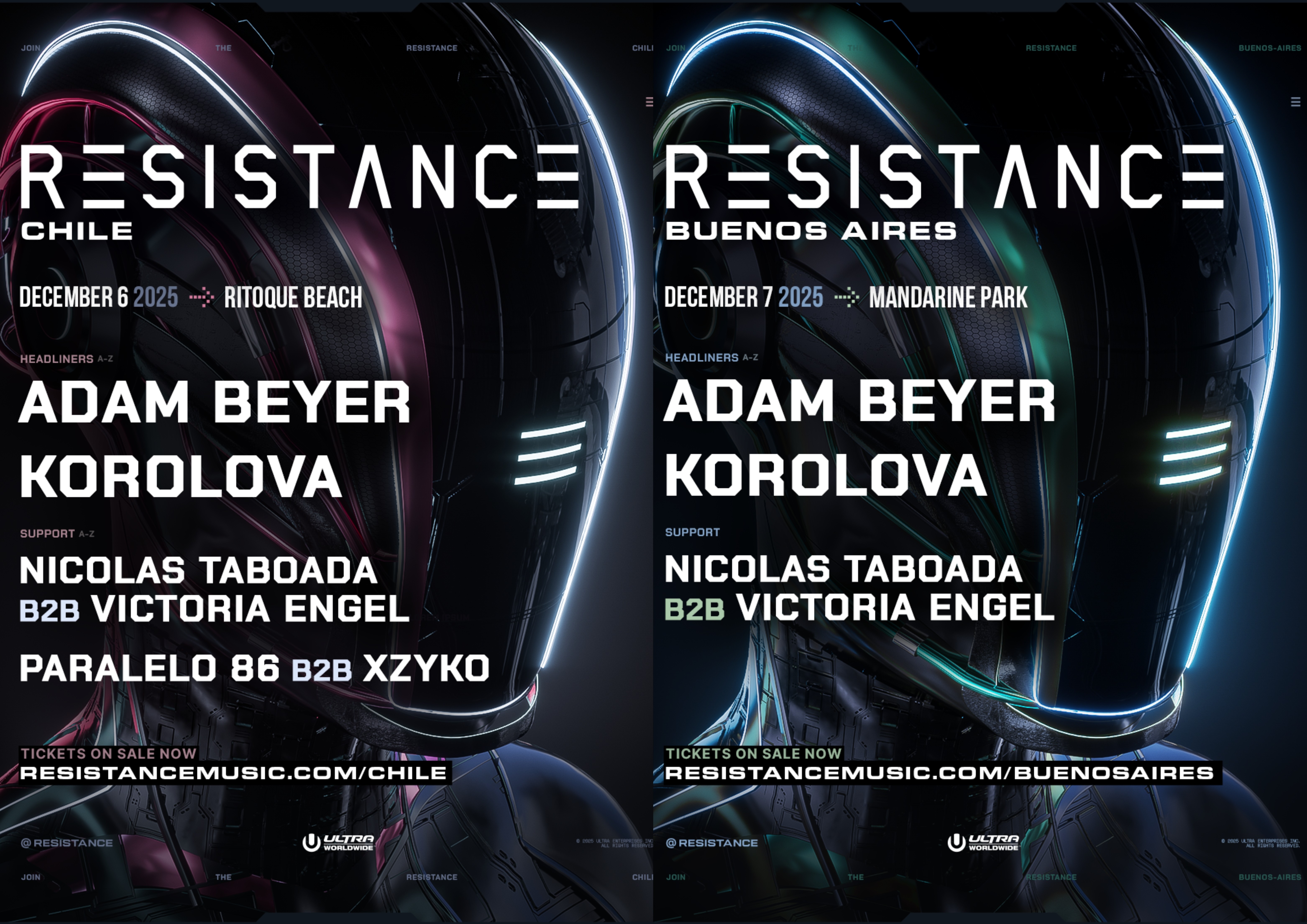 RESISTANCE announces Adam Beyer and Korolova as headliners for Chile and Buenos Aires installments