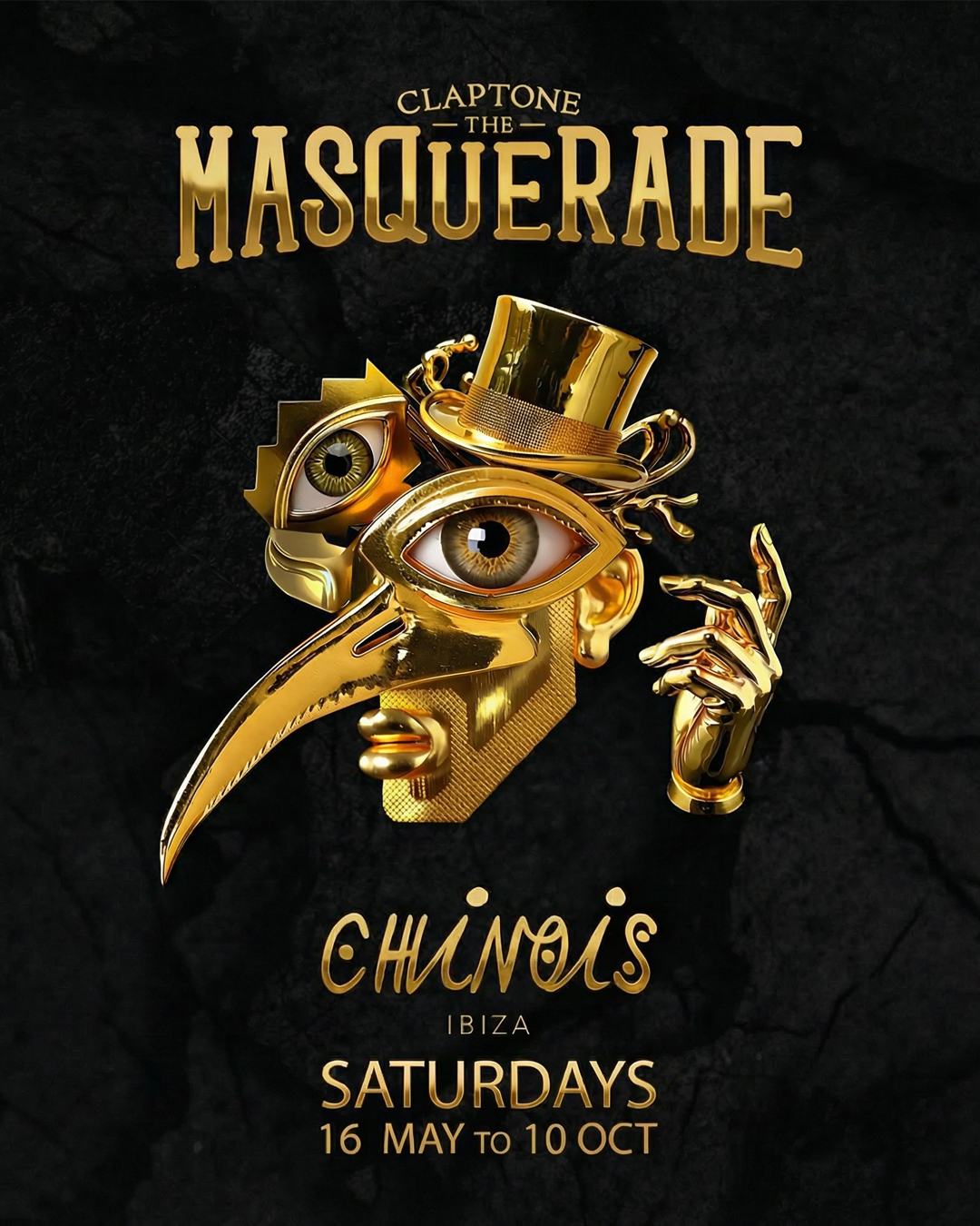 Claptone’s The Masquerade returns to Chinois Ibiza every Saturday May 16th – October 10th 
