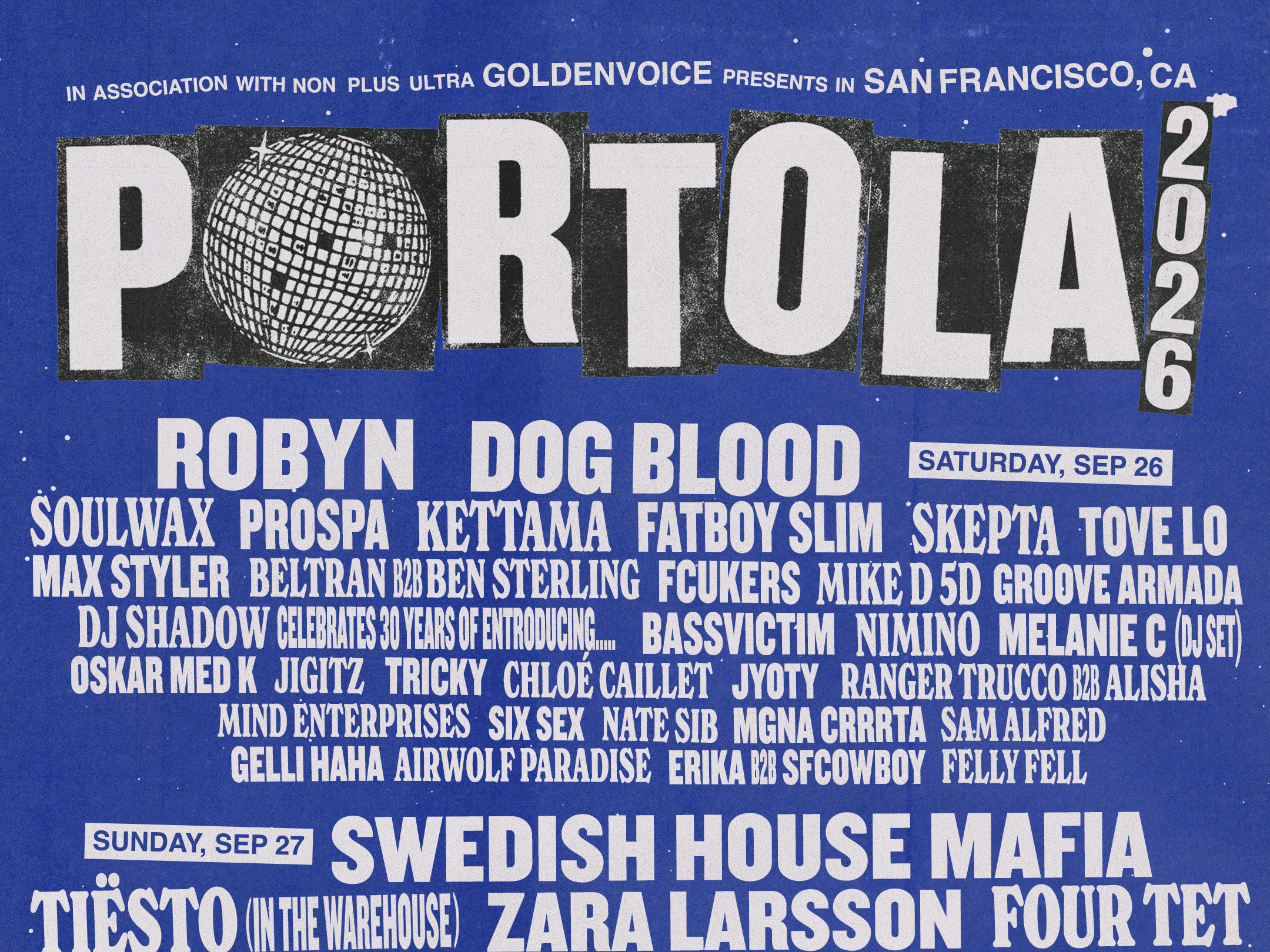 Portola Music Festival Announces Artist Lineup for 2026 Edition