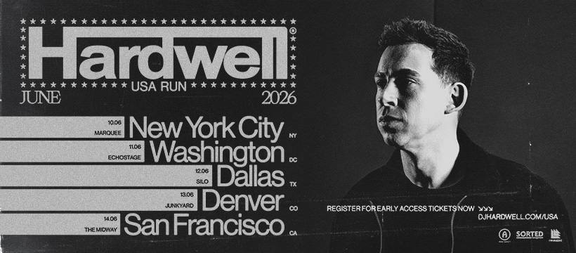 Dutch heavyweight Hardwell reveals the venues for his landmark US tour in June