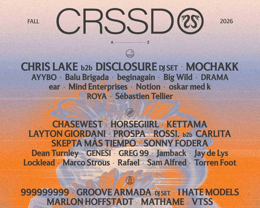CRSSD Festival Announces Lineup for Fall 2026 Edition