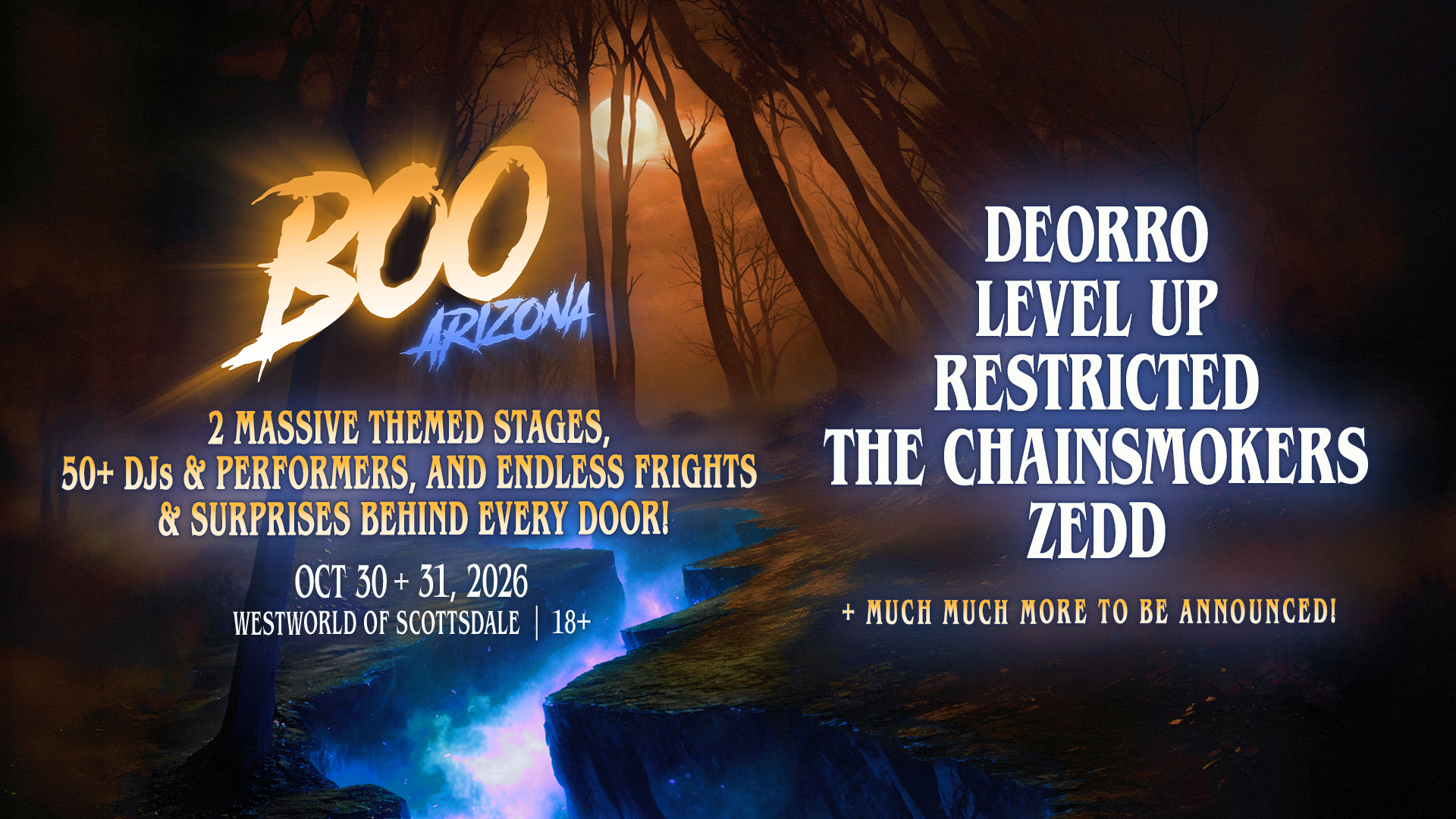 BOO Arizona Reveals Phase 1 Lineup For 2026 Edition, October 30-31