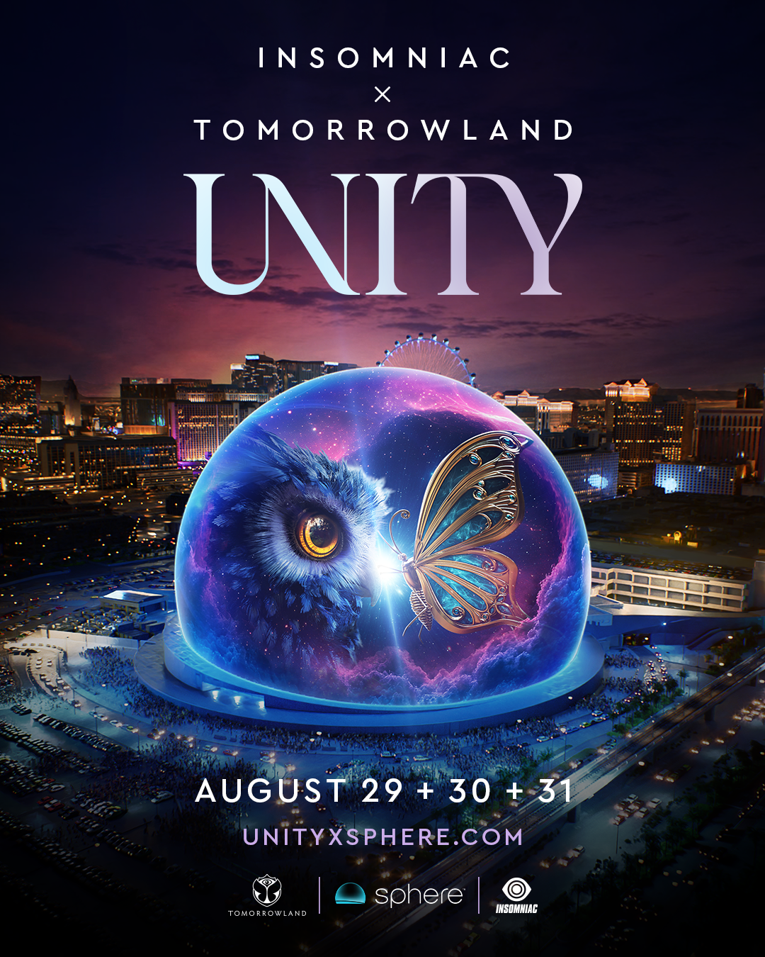 Insomniac and Tomorrowland join forces for a groundbreaking new experience, 'UNITY', at Sphere in Las Vegas