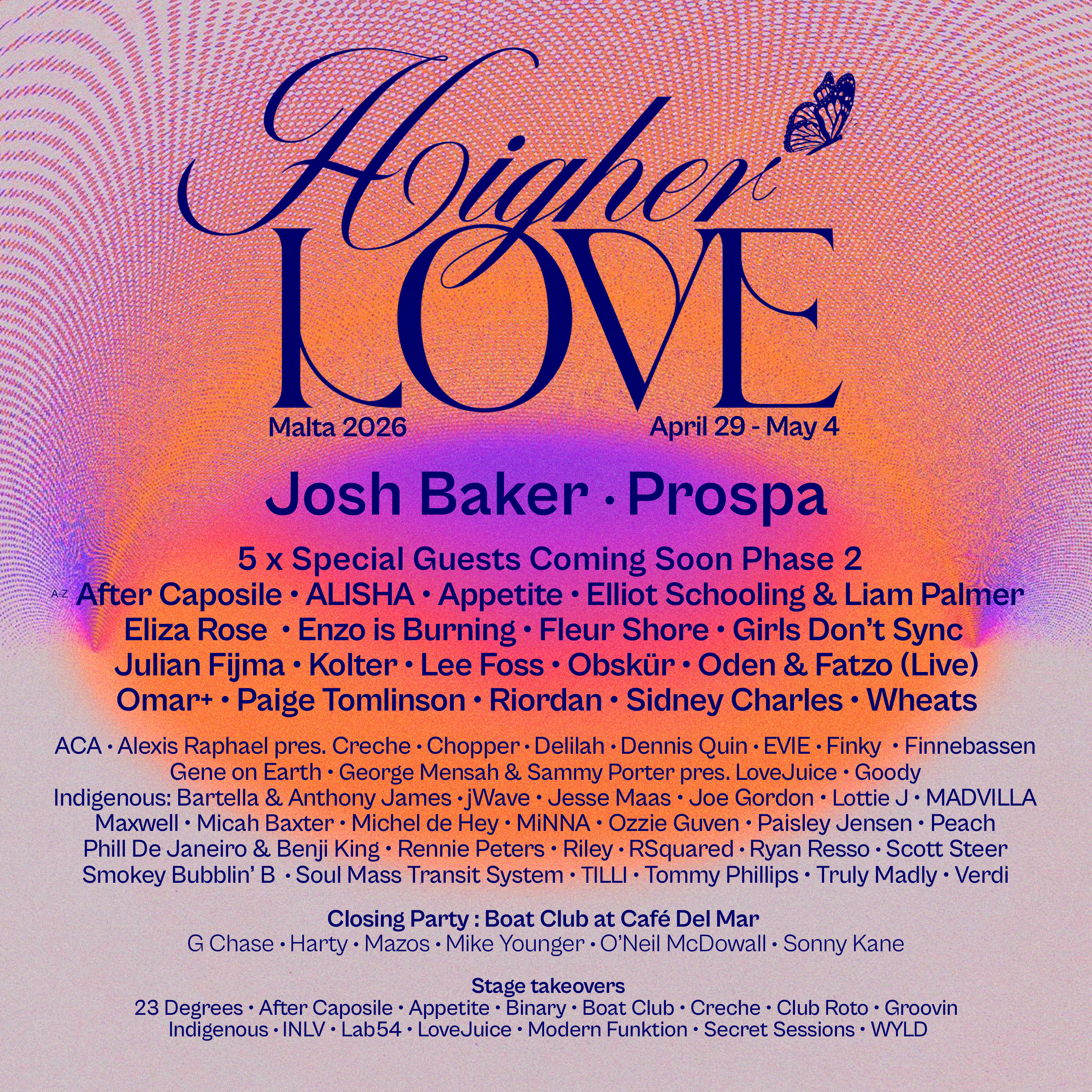 Higher Love Malta Reveals First Phase Lineup for 2026
