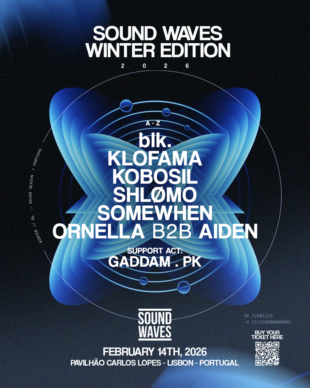 KOBOSIL, SHLØMO AND KLOFAMA LAND IN PORTUGAL FOR A NEW EDITION OF SOUND WAVES WINTER IN 2026
