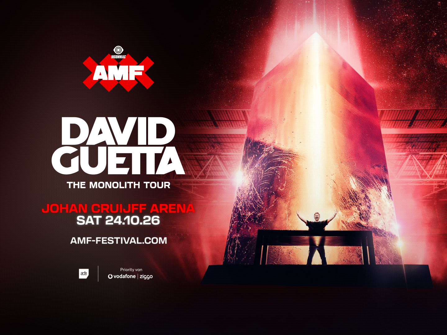 David Guetta’s Monolith Show Leads AMF 2026 Lineup