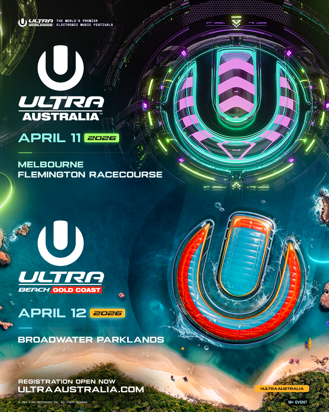 ULTRA Worldwide announces the return of ULTRA Australia and ULTRA Beach Gold Coast for 2026