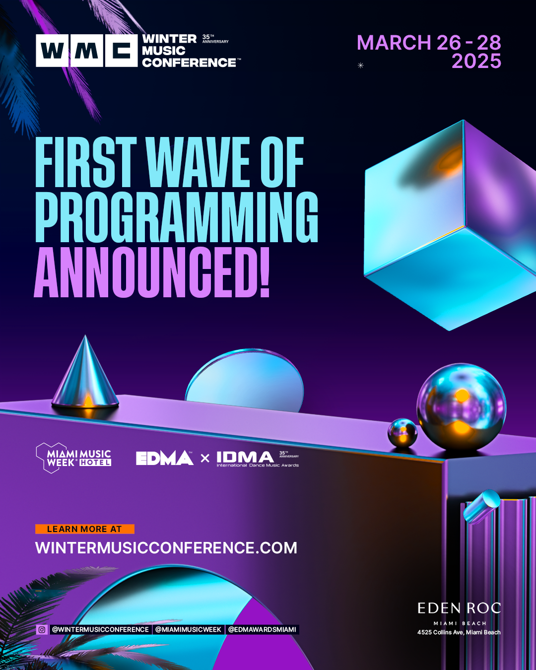 Winter Music Conference Announces First Wave of Programming for 35th Anniversary Edition