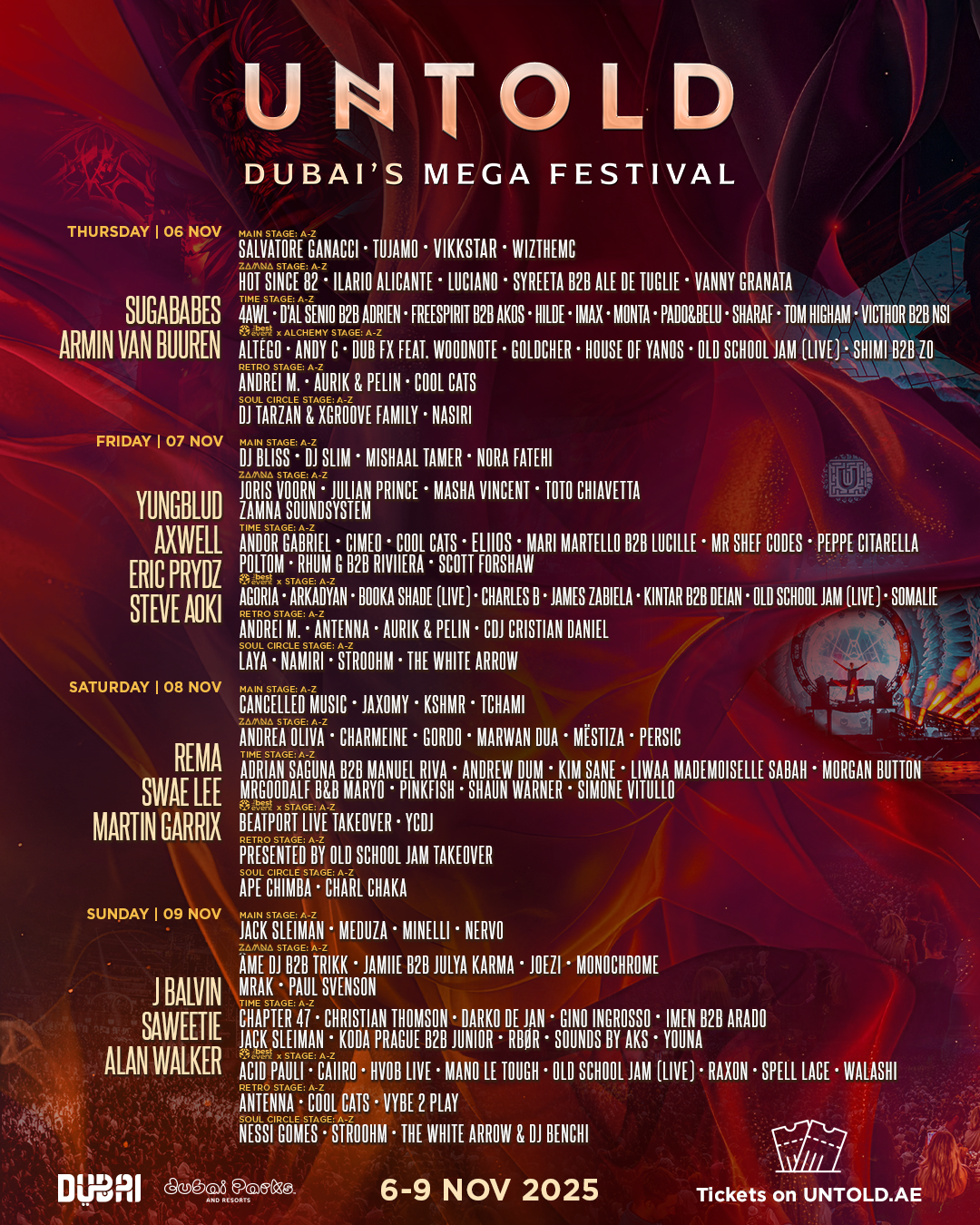 UNTOLD Dubai Unleashes Its Full Daily Lineup