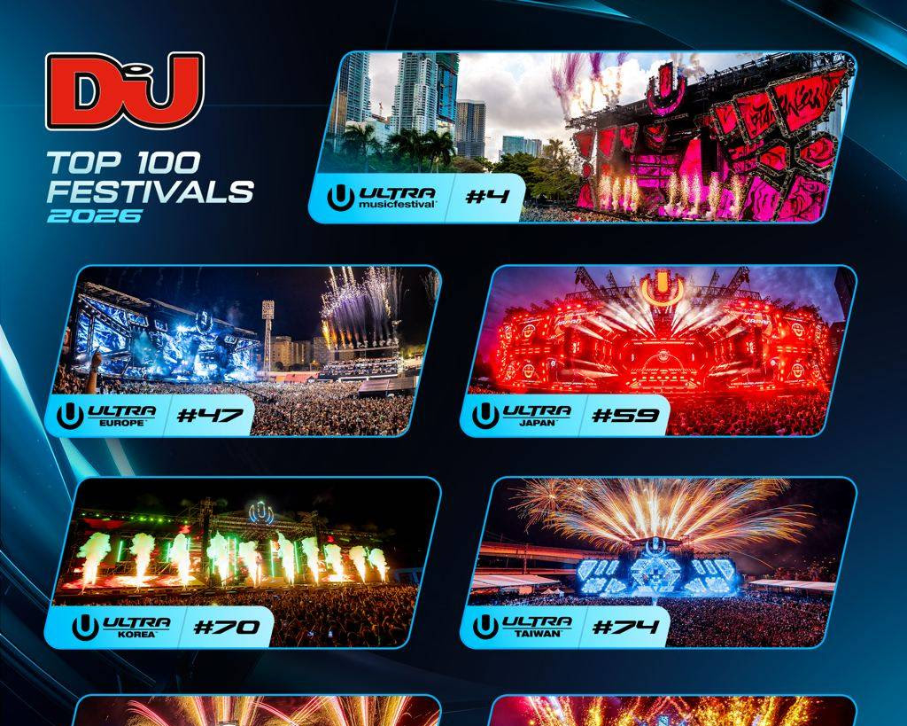 ULTRA Worldwide Dominates DJ Mag Top 100 Festivals List